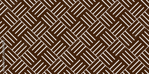 Geometric dark gray seamless overlap triangle fabric lap ornament decoration wall and floor line square mosaic floral wallpaper background.	