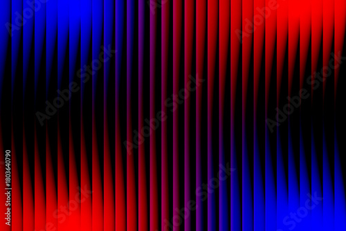 Abstract vertical lines of vibrant red and electric blue light create a dynamic energetic and futuristic digital art background