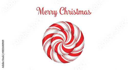 Merry christmas with red lollipop