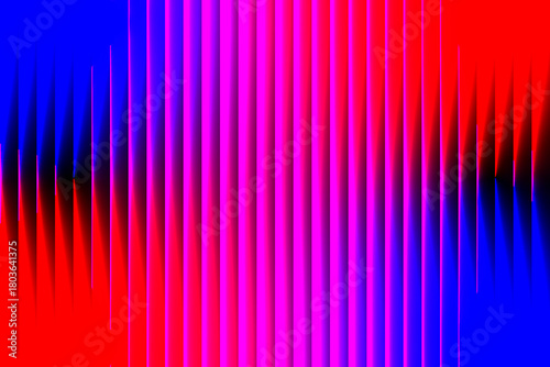 Vibrant vertical stripes of magenta pink and blue create a dynamic abstract visual illusion