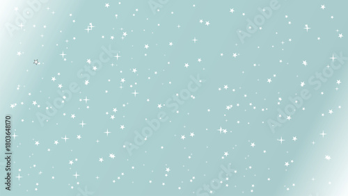 Soft blue background with falling white snowflakes