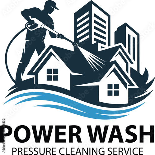 Professional power washing and pressure cleaning services logo  for residential and commercial properties