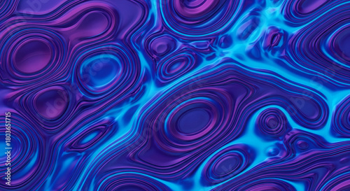 An abstract image featuring holographic swirl patterns in vibrant purple, pink, and blue tones, creating a fluid, futuristic visual effect. Smooth gradients and dynamic wave-like textures give the art