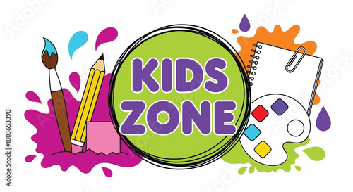 Kids zone art and craft supplies creative drawing painting learning fun