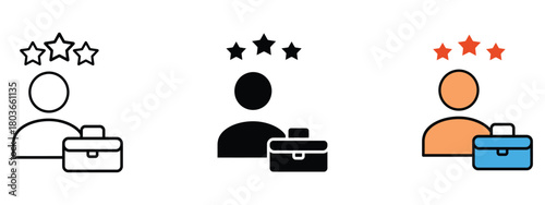 Work experience icon vector. achievement, leadership, and ambition symbol. vector illustration.