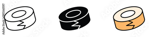 Adhesive tape icon vector. equipment, roll, office supply symbol. vector illustration.