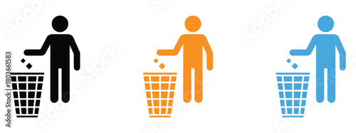 Do not litter icon vector. Recycling and Waste Management symbol. vector illustration.
