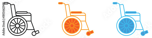 Wheelchair icon vector. healthcare design, support, and independence solution symbol. vector illustration.
