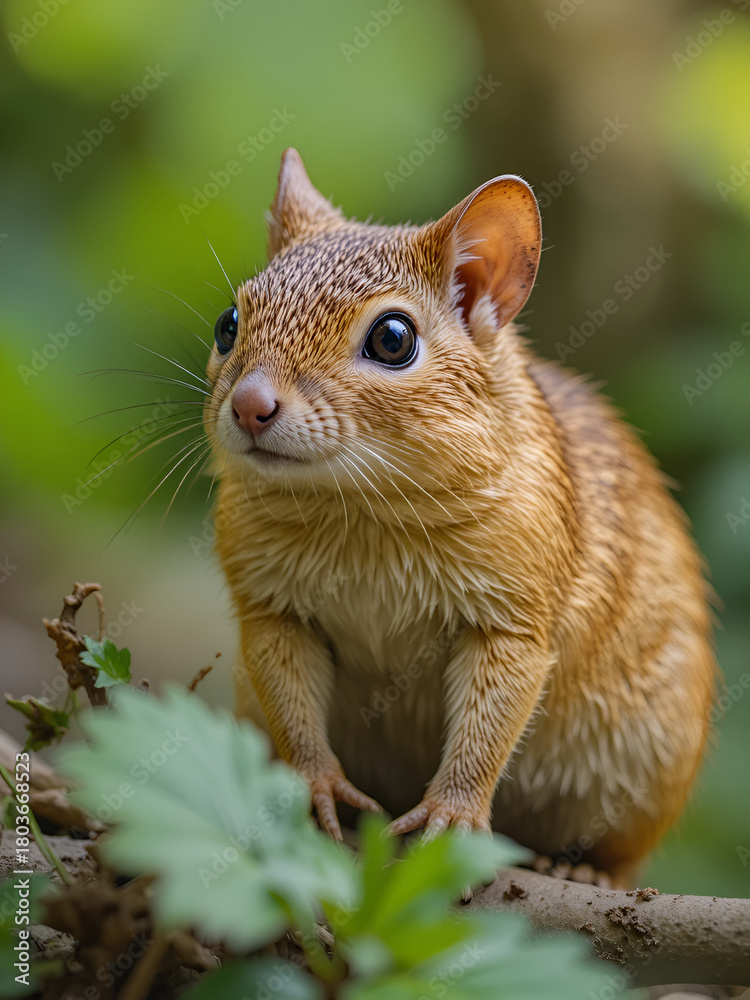 Obraz premium A golden agouti in Yucatan Mexico