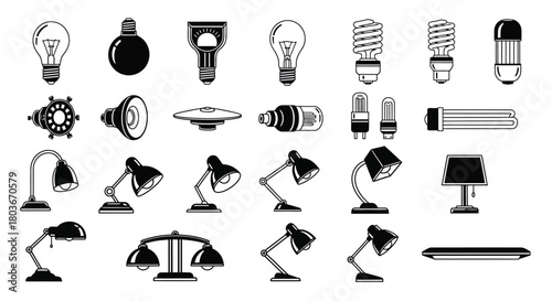 Modern lighting fixtures for home or office interior design projects