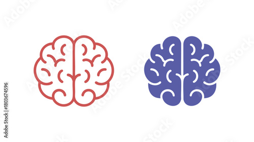 Human brain icon illustration