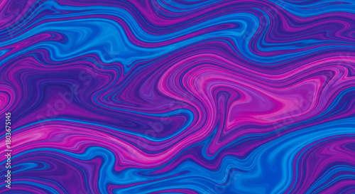 An abstract image featuring holographic swirl patterns in vibrant purple, pink, and blue tones, creating a fluid, futuristic visual effect. Smooth gradients and dynamic wave-like textures give the art