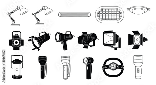 Illuminate your projects with various lighting fixtures and equipment