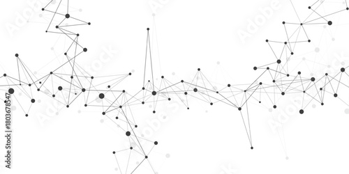 Abstract global network connection background design template. Social communication with plexus. Big data visualization. Suitable for medical, healthcare, science and technology. Vector