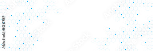 Abstract hexagon pattern background for medical, technology and science design concept. Vector