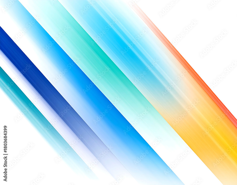 Obraz premium Diagonal, blurred lines of vibrant hues cascade over black background, creating a sense of movement and energy, evoking a modern, dynamic aesthetic