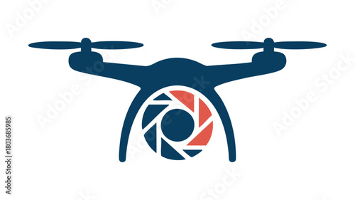Drone with camera icon design