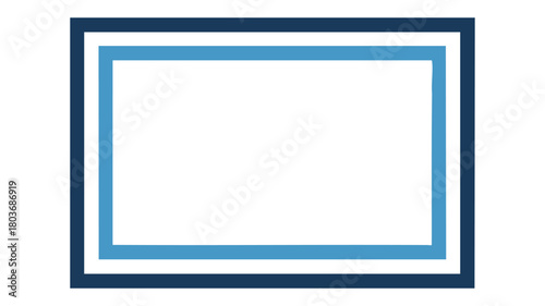 Blue nested rectangular frames