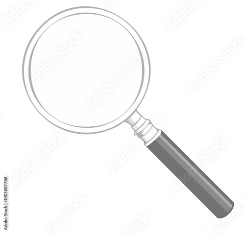 Simple Magnifying Glass Illustration for Search Zoom and Investigation Concept