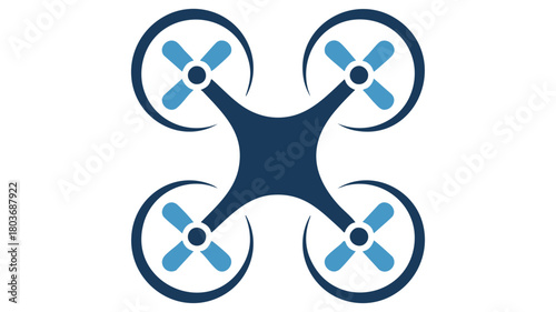 Drone quadcopter flight symbol