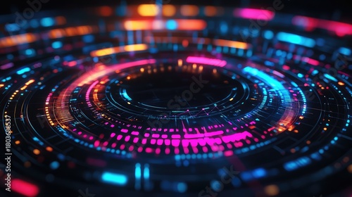 Wallpaper Mural Digital data network connection processing in cyber space Torontodigital.ca