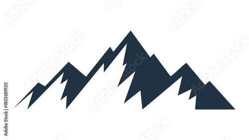 Mountain range jagged peak icon.