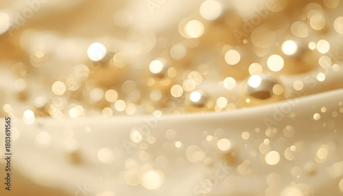 A metallic silver abstract background with frosted highlights and glowing particles, suitable for futuristic New Year branding.