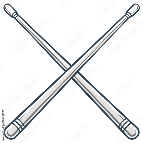 Crossed Drumsticks Percussion Musical Instrument Beat Rhythm