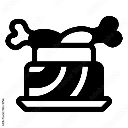 Fried chickenmeat icon