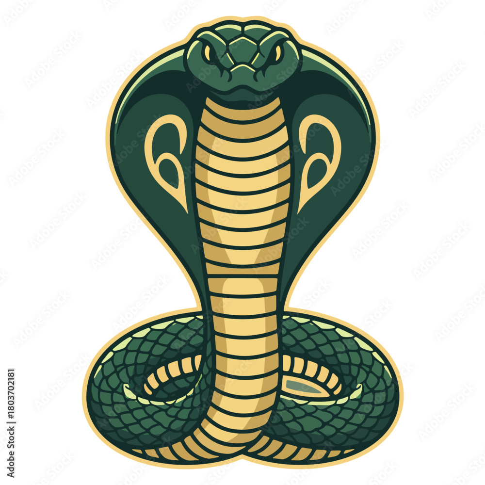 Fototapeta premium A WILD cobra LOGO THAT REFLECTS POWER, BEAUTY AND HIGH PERFORMANCE FOR ESPORTS 