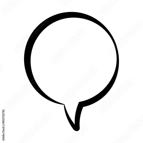 吹き出しを太めのラインで描いた汎用イラスト