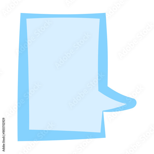 水色のポップな吹き出しイラスト素材