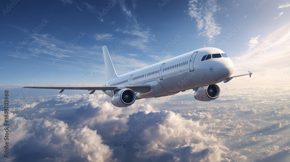 Obraz premium 大空を飛ぶ飛行機