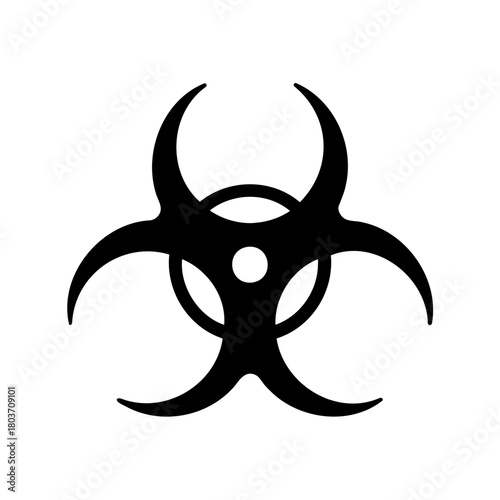 Biohazard symbol warning danger infectious material risk Vector, illustration