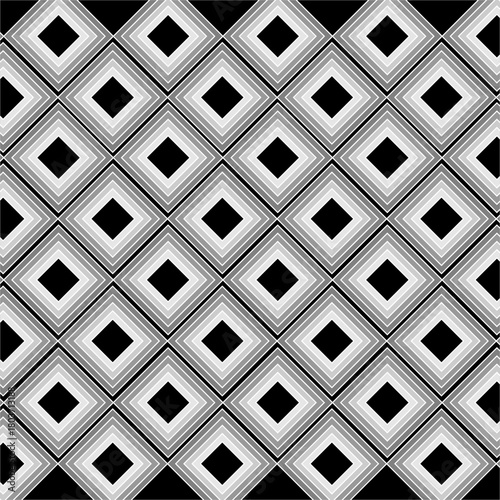 A hypnotic grid of interlocking diamond layers, creating rhythmic motion through sharp symmetry, bold contrast, and repeating lines that mesmerize the viewer’s eye.