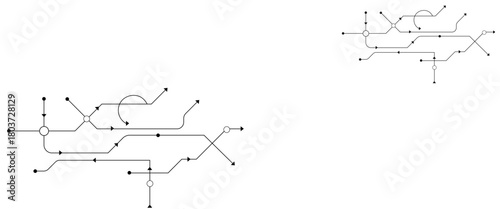 Vectors Abstract connecting lines and dots., Social networking, network connection and global communication technology background.