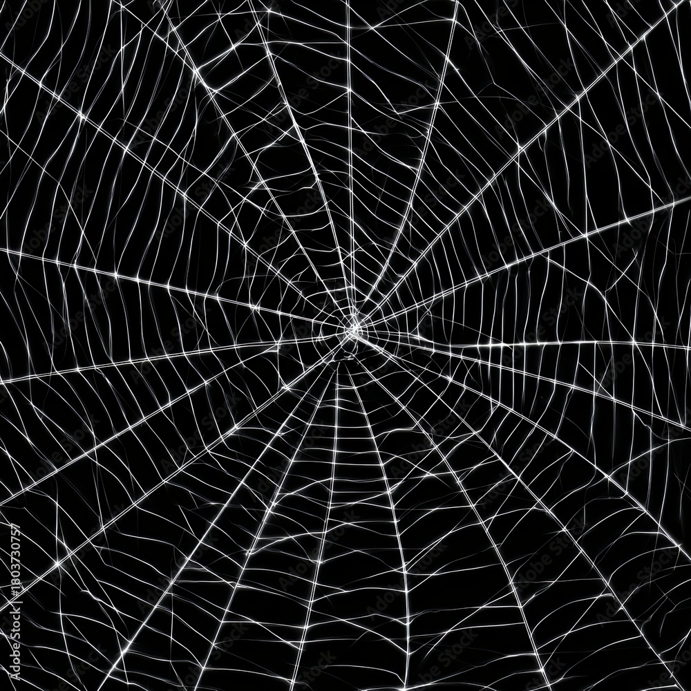 Obraz premium detailed spiderweb texture against black