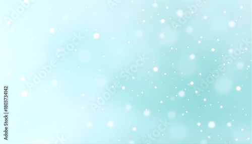  Soft frosty mint watercolor wash with delicate white snow dots drifting across the page, light winter texture.