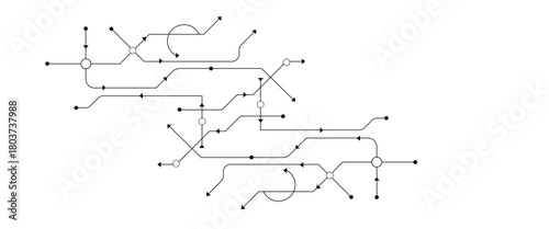 Vectors Abstract connecting lines and dots., Social networking. network connection and global communication technology background