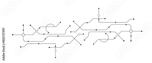 Vectors Abstract connecting lines and dots., Social networking. network connection and global communication technology background