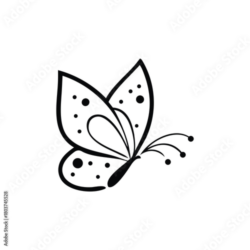 Creative butterfly logo, design, illustration, template 