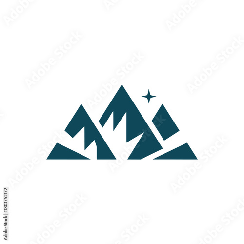 Modern Mountain Logo Vector Design