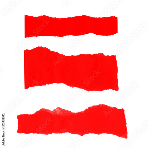 Wallpaper Mural Red torn paper banner set Torontodigital.ca