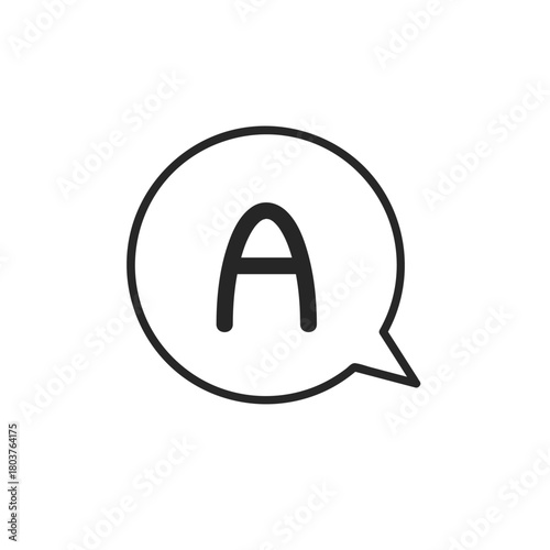 シンプルなアンサーの吹き出しのアイコン