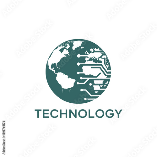 Modern Technology Logo Vector Design