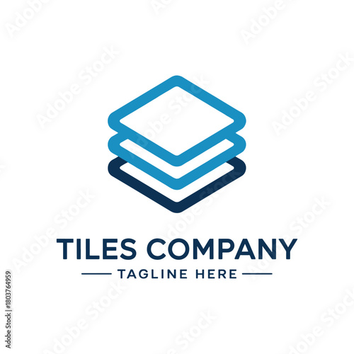 Modern Tiles Logo Vector Design