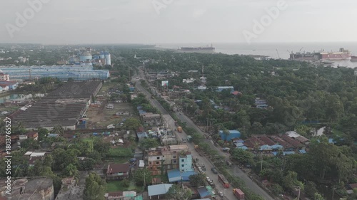 aerial view of the city