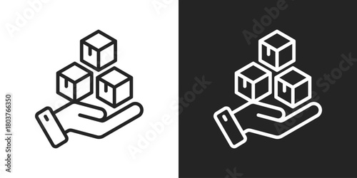 quantity Icon In Black And White Line Style