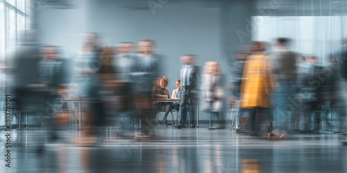 Wallpaper Mural Blurred business people meeting in modern office, teamwork and corporate collaboration concept. High quality Torontodigital.ca