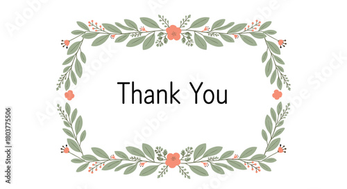 A beautiful floral border surrounds the words thank you for your thoughtful gesture of appreciation and kindness
